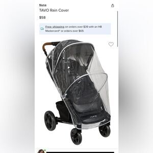 Nuna
TAVO Rain Cover. NEW